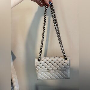 Rebecca Minkoff Elegant White Quilted Shoulder Bag